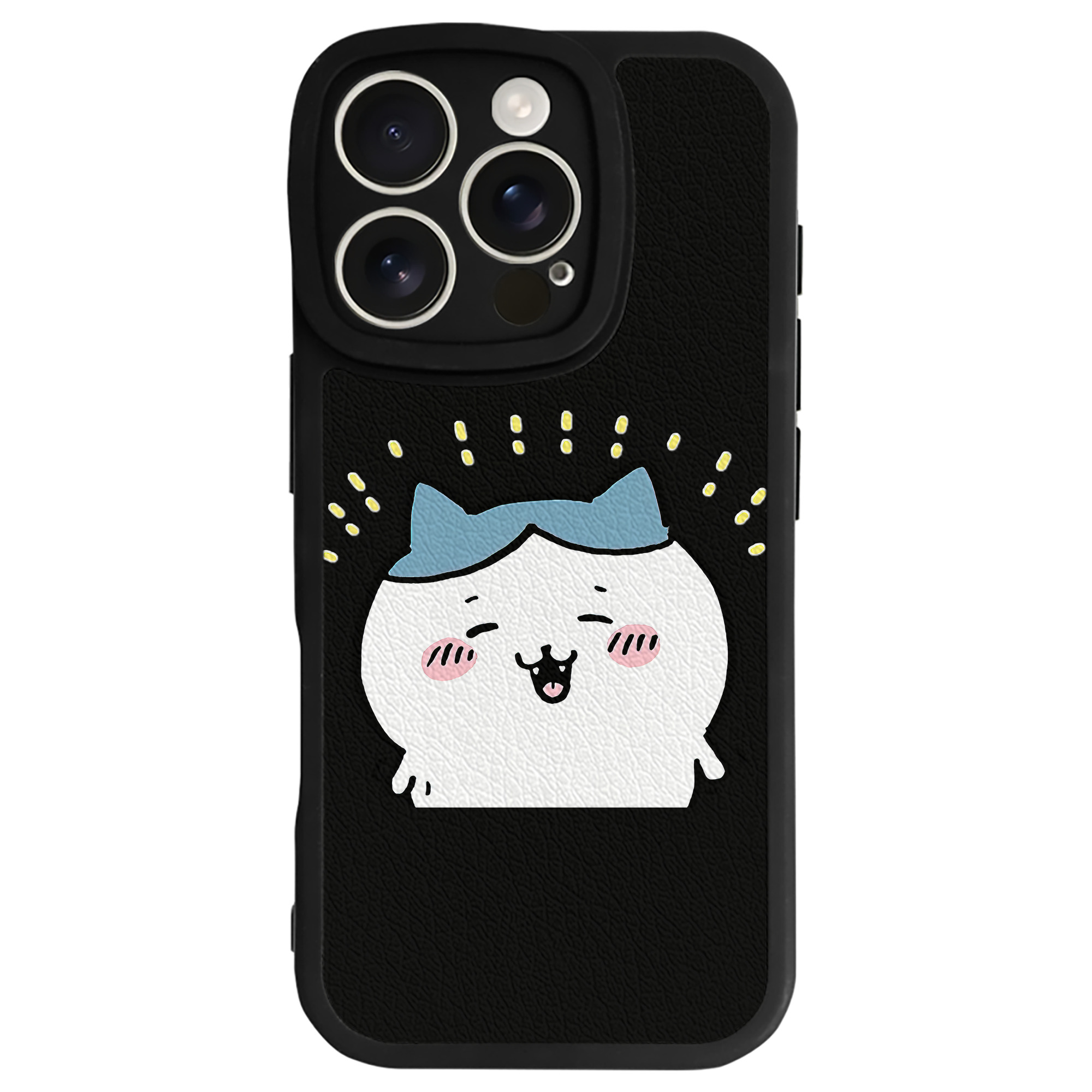 （画像用） ちいかわ ハチワレ Chii-kawa hachiware 【iPhone 16シリーズ対応】シリコンスマホケース（レザー調） 材質：シリコン